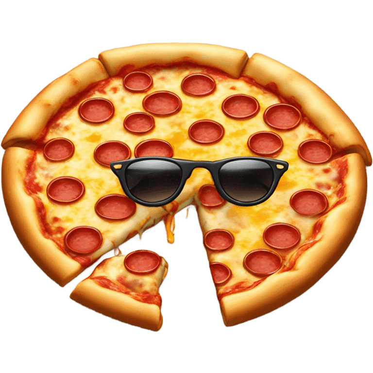 Pizza with sunglasses emoji