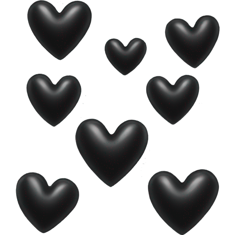 black shiny heart  emoji