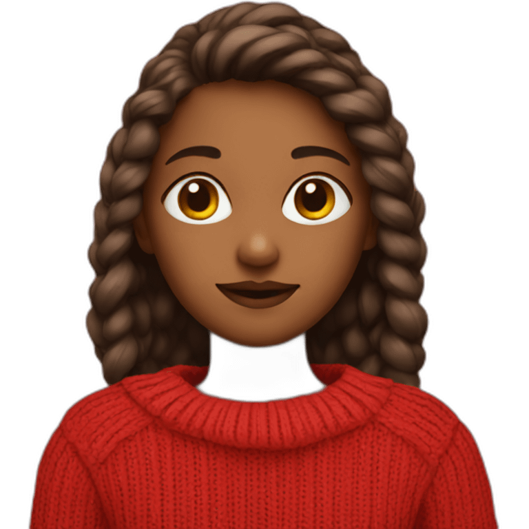 Girl in red sweater emoji