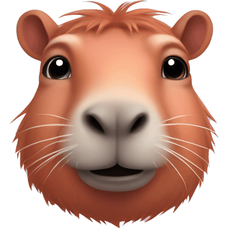 Cute pink capybara emoji