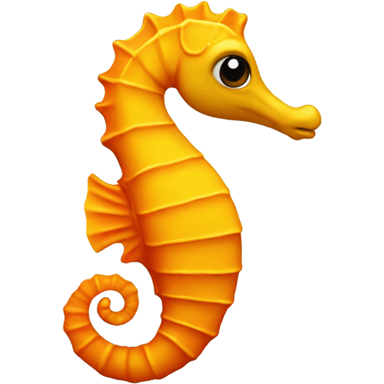 Yellow and orange Seahorse emoji