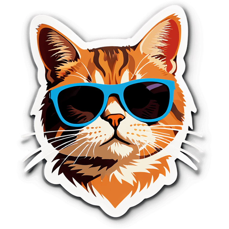 Cat with sunglasses emoji