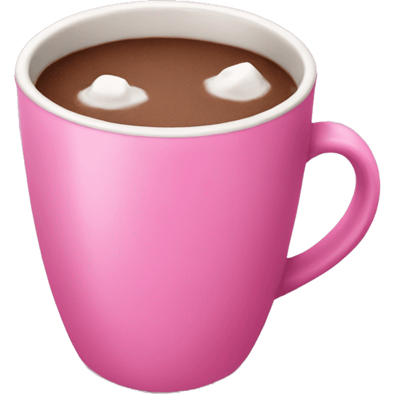 Hot chocolate in pink cup  emoji