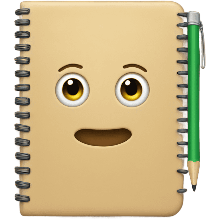 Notebook and pencil emoji