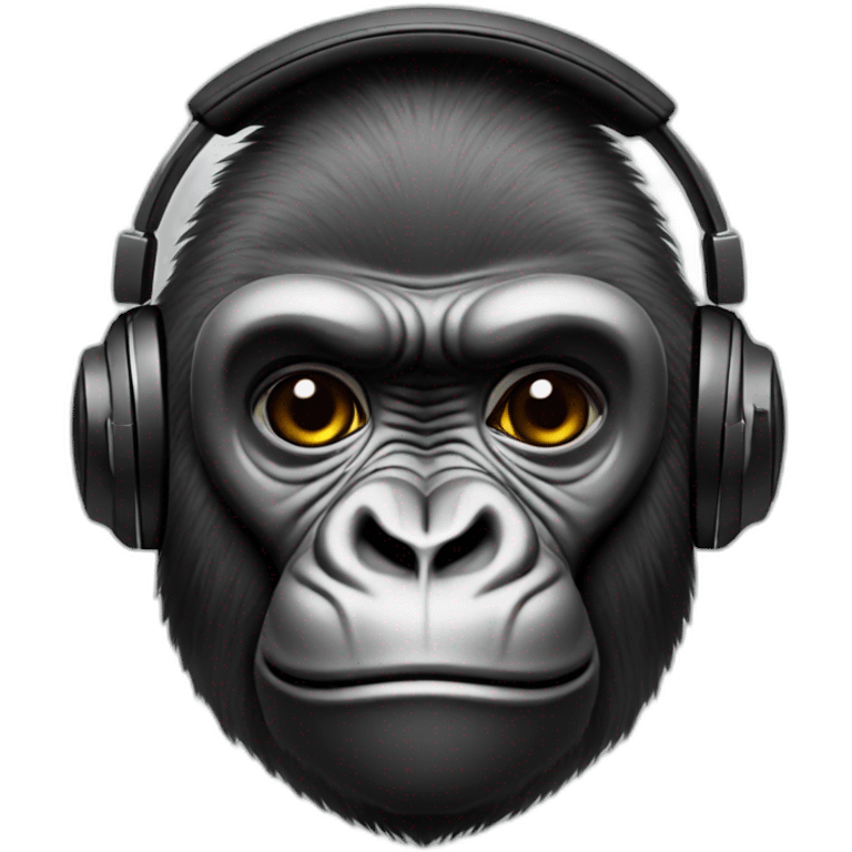 gorilla with headphones emoji