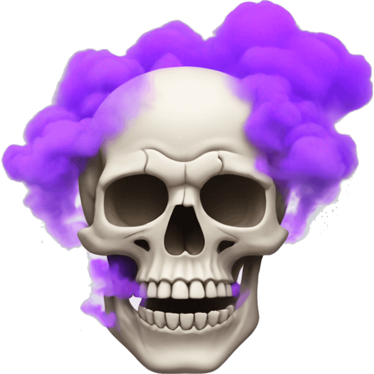 Skull with purple smoke emoji