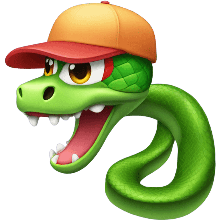 Snake with the snapback emoji