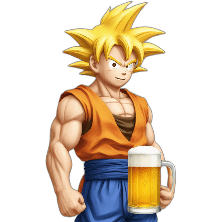 Goku biere emoji