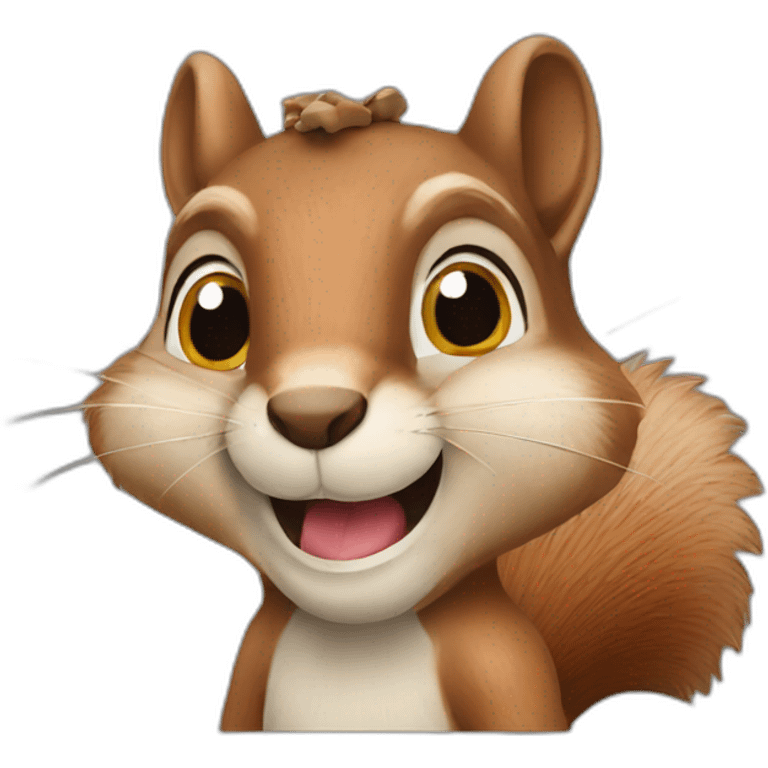 squirrel with a mouth full of nuts emoji