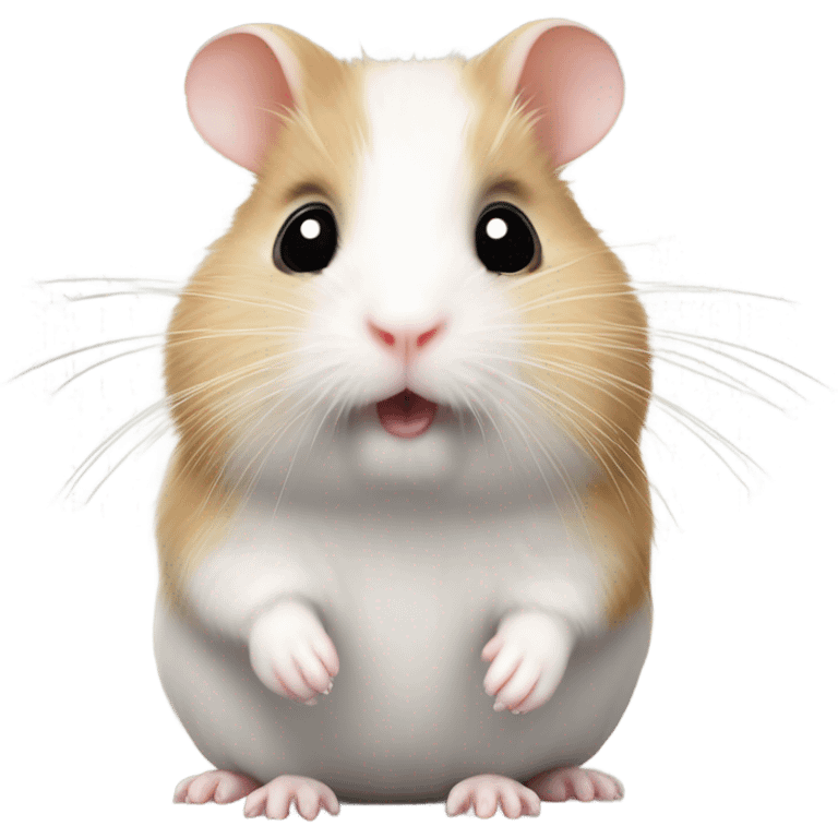 White female cute hamster emoji