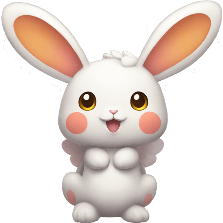 Kawaii Bunny-Butterfly-Pokémon-Fakémon Full Body emoji