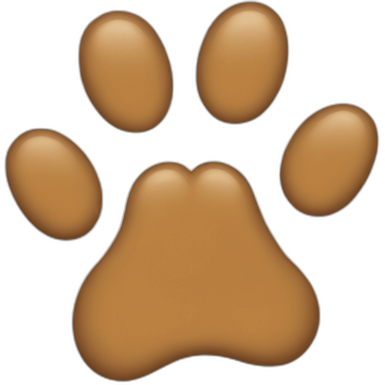 dog paw with pc emoji