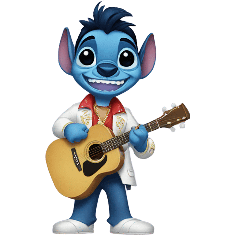 Stitch from lilo and stitch dressed as elvis emoji