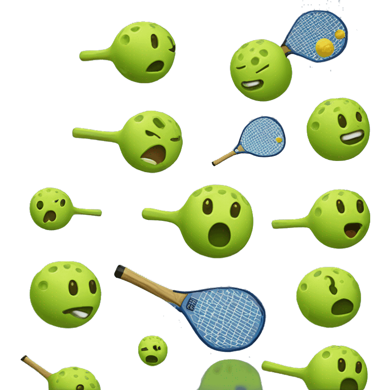 pickleball mixed with BB emoji