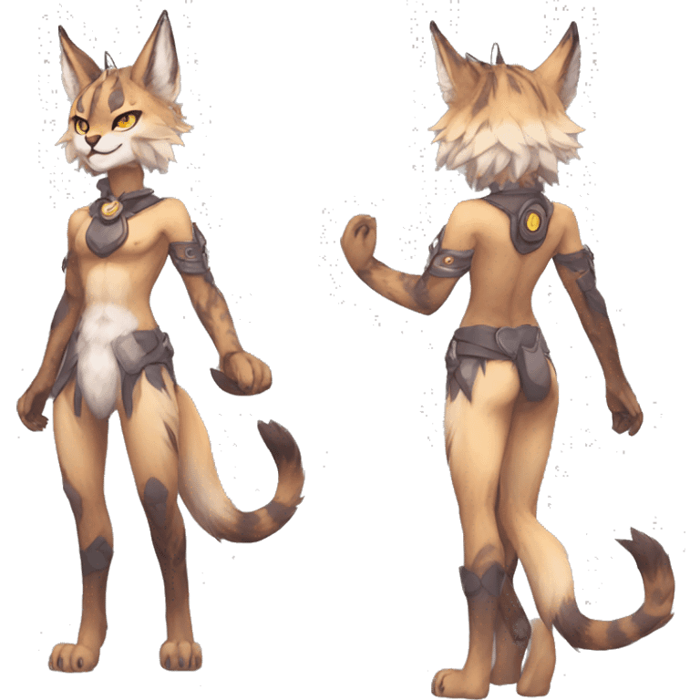 Anthro Sona Lynx-Fakémon Full Body emoji