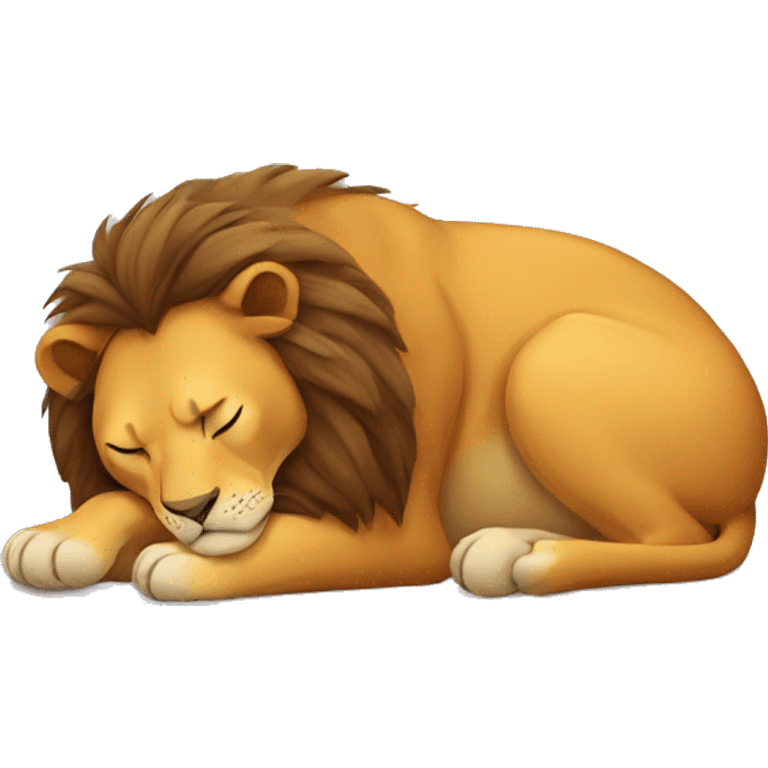 Lion sleeping emoji