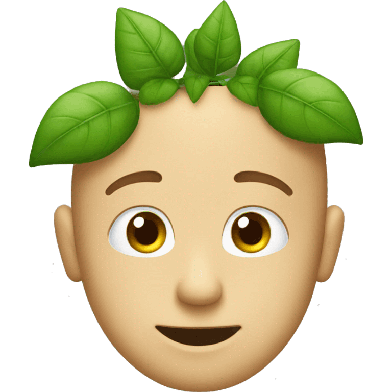 Una testa che esce fuori da una pianta emoji