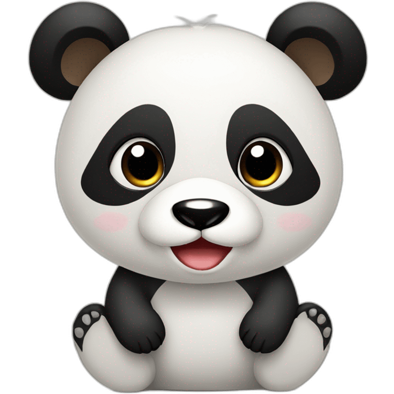 Panda z sercem emoji