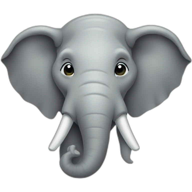 elephant head with a character on its trunk emoji