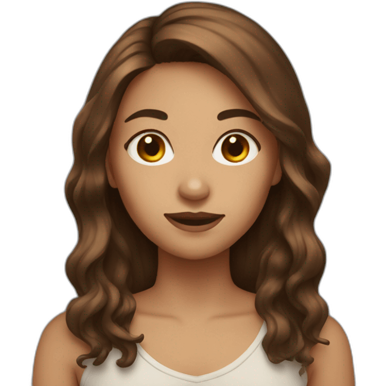 Brown hair girl emoji