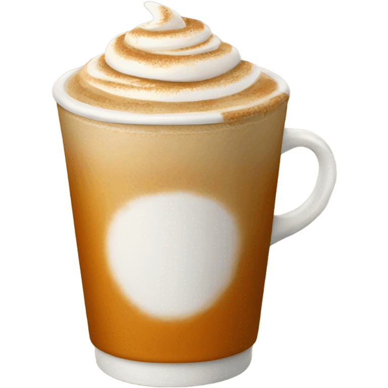 Realistic pumpkin latte emoji