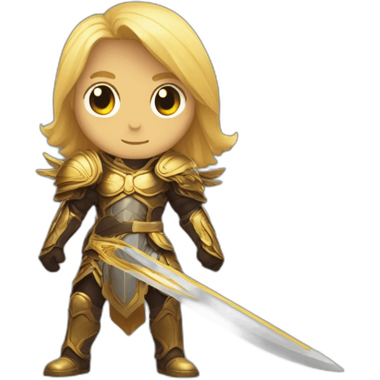 kayle avec une épée ardente emoji