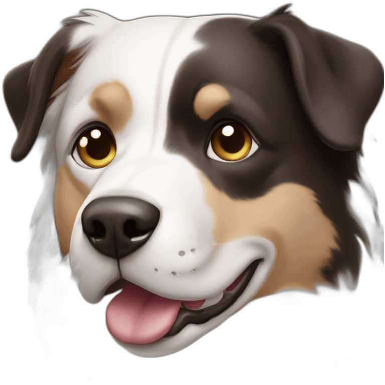 short-hair, black-and-white, border-collie-american-bulldog, white-fur-around-left-eye emoji