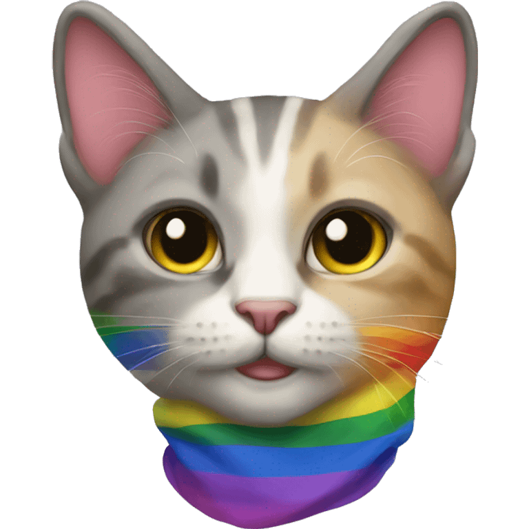 Gay pride cat emoji