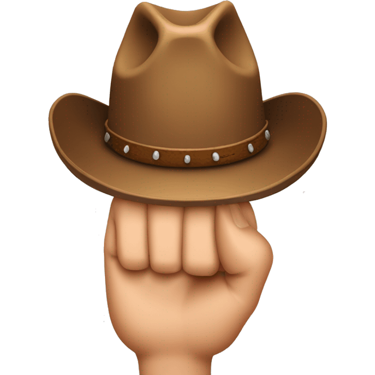 Middle finger with cowboy hat emoji