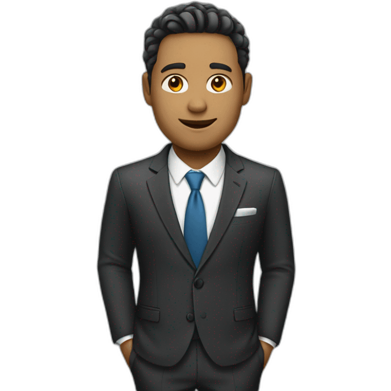 white guy in a suit emoji