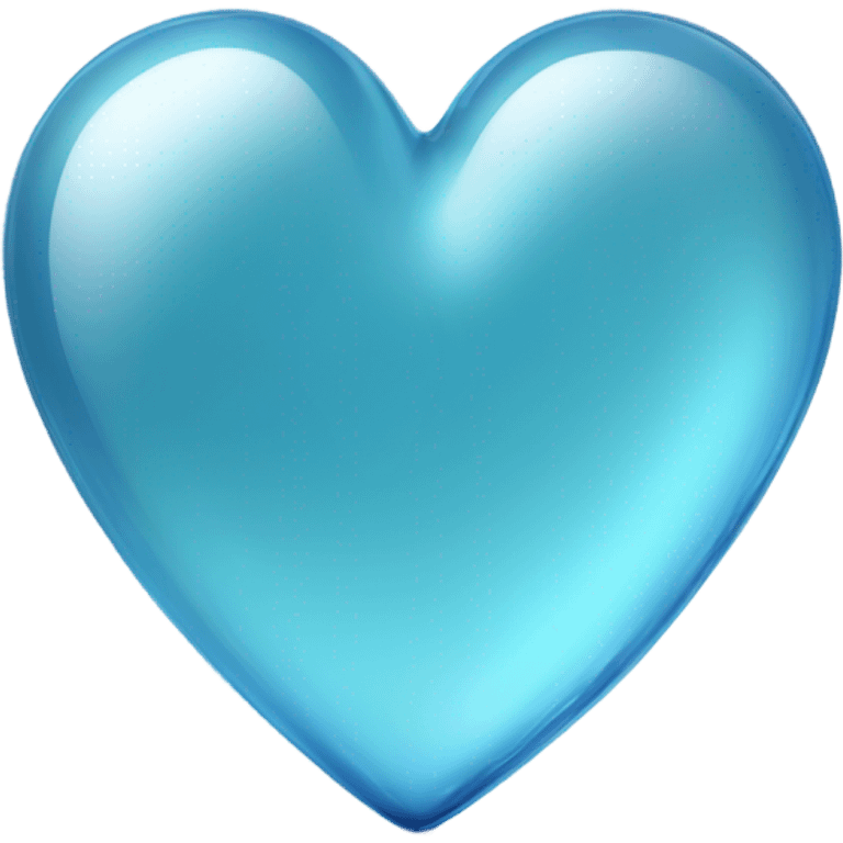 Soft blue glass heart  emoji