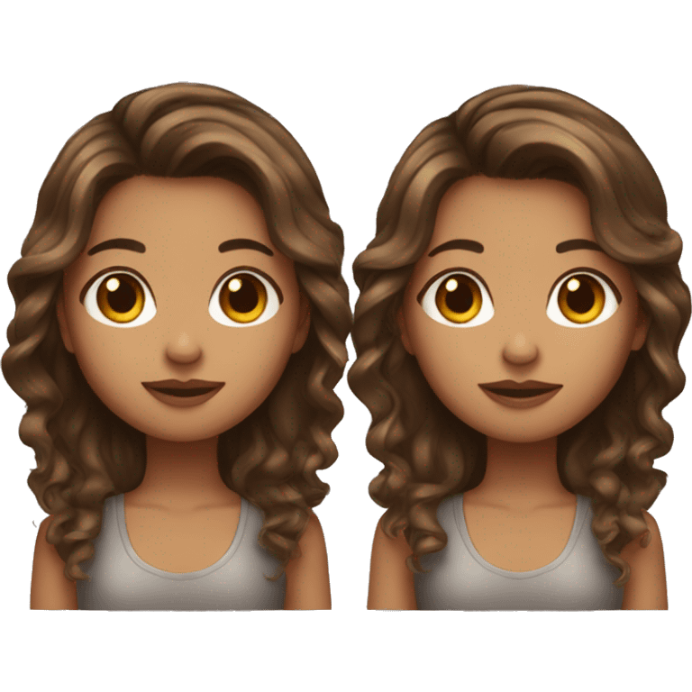 Girl with brown balayage hair emoji