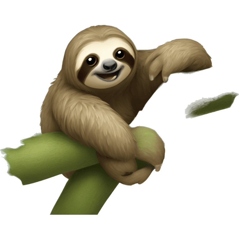 Sloth in a tree emoji