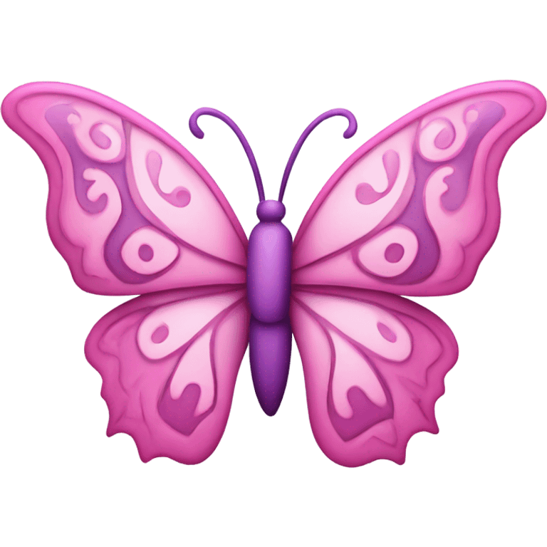 Pink butterfly emoji