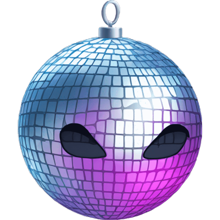 disco ball with bow on it emoji