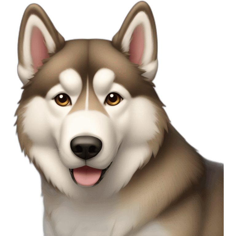 Light Brown malamute emoji