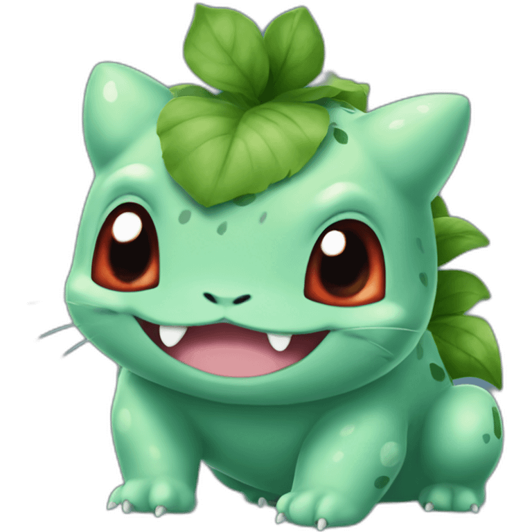 bulbasaur with a tick emoji