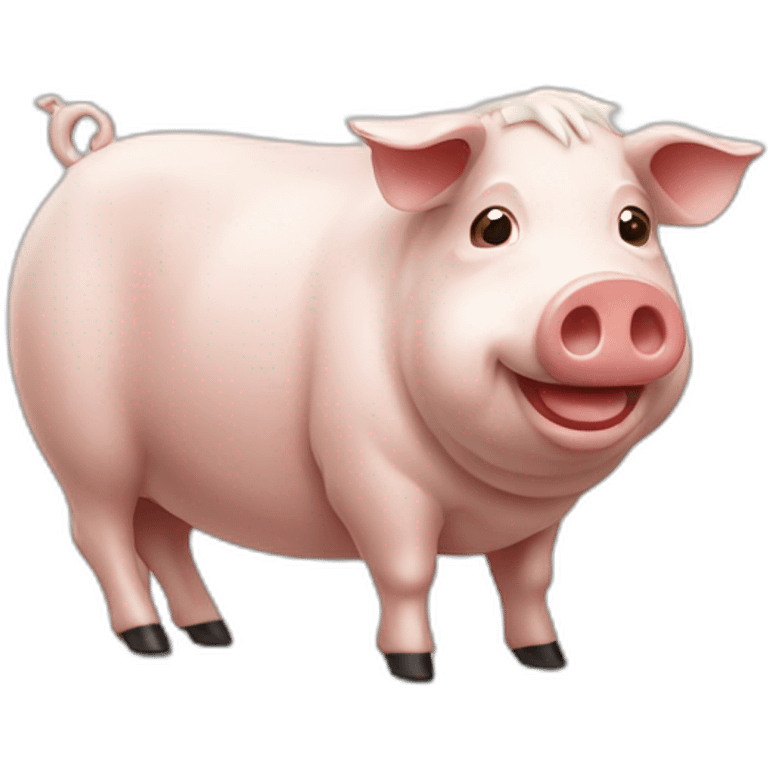 Cochon sur vache emoji