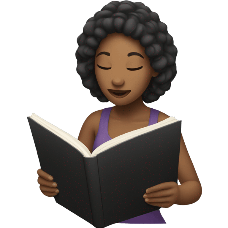 woman reading music emoji