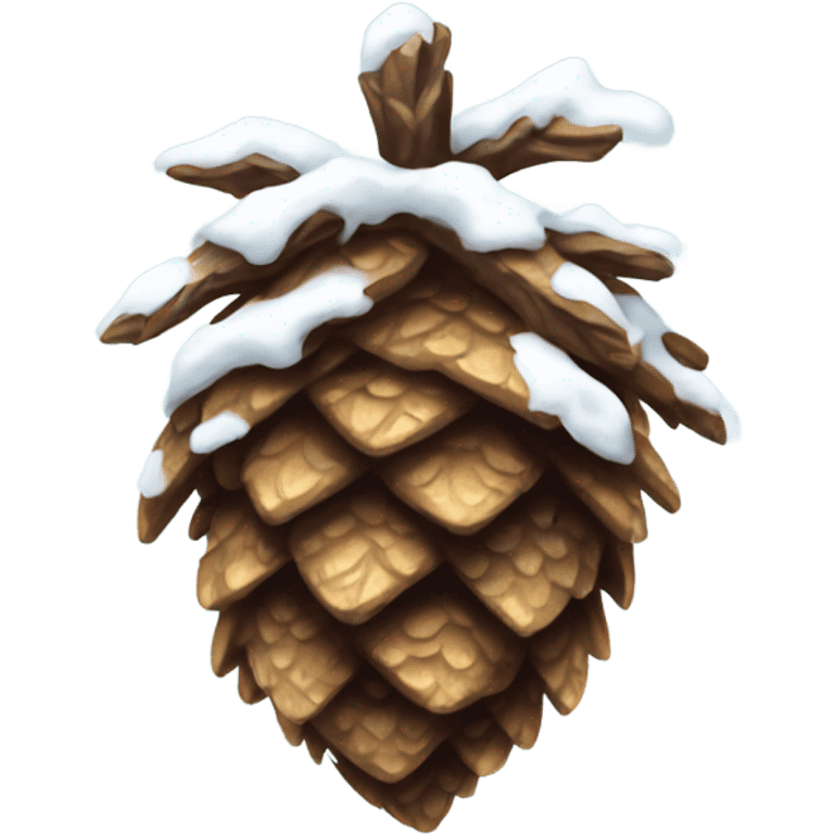 Snowy pinecone emoji