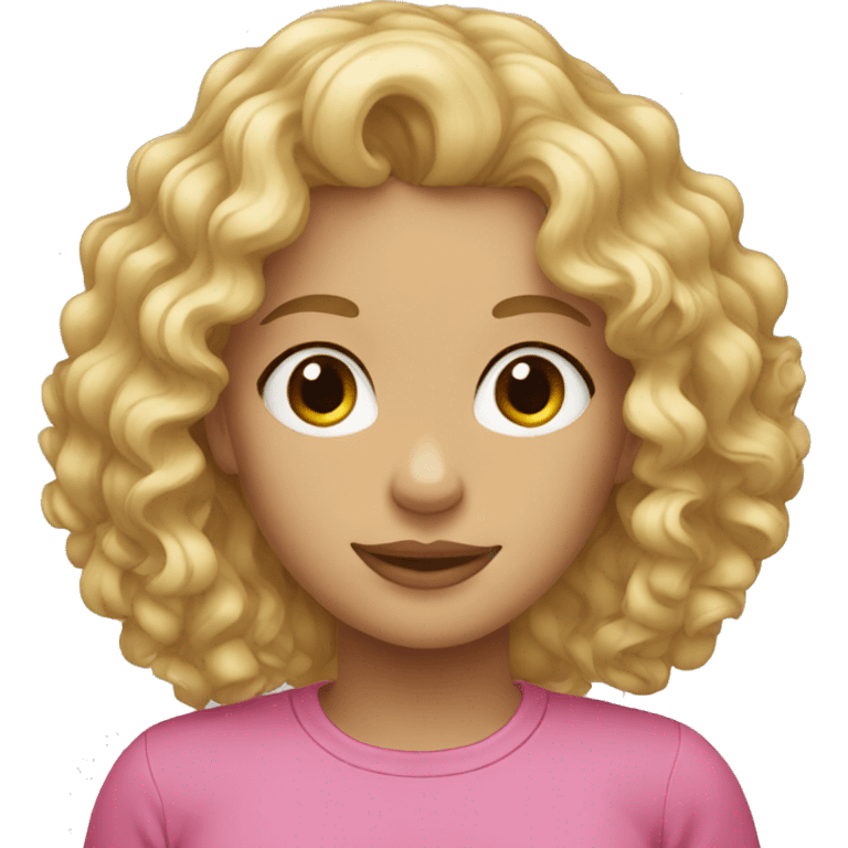 Blonde girl with curly hair emoji