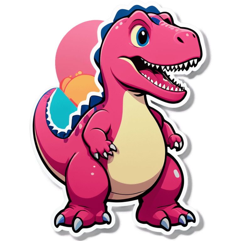 Dinosaurus pink emoji