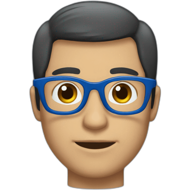 Ricardo Mendoza con lentes azules emoji