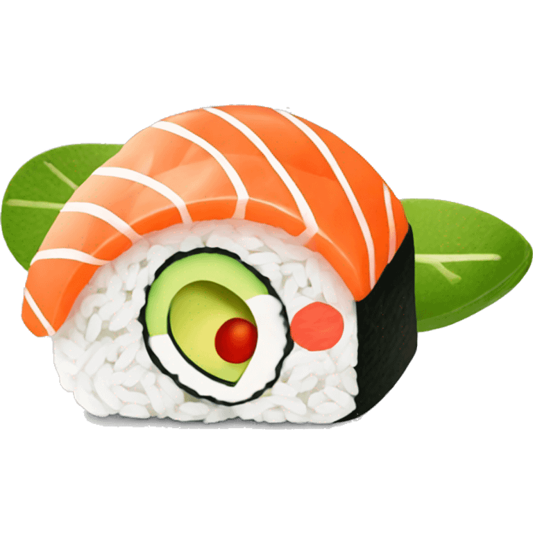 Sushi with salmon and avocado  emoji