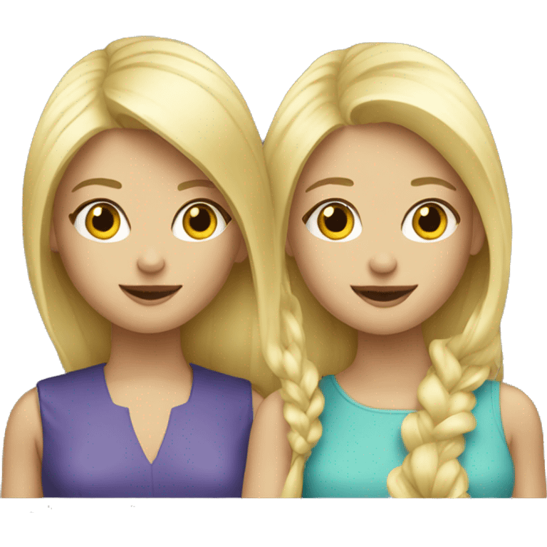 Two party blond girls emoji