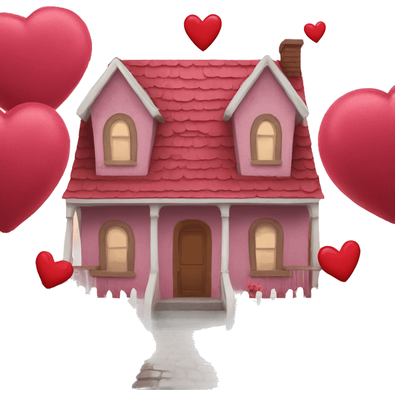 House made of hearts emoji