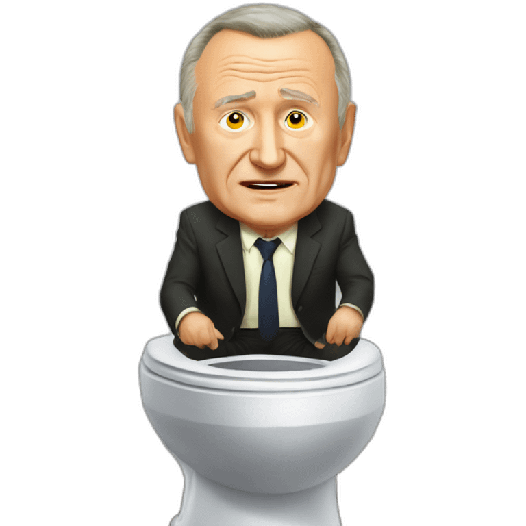 Vladimir Zhirinovsky on the toilet emoji