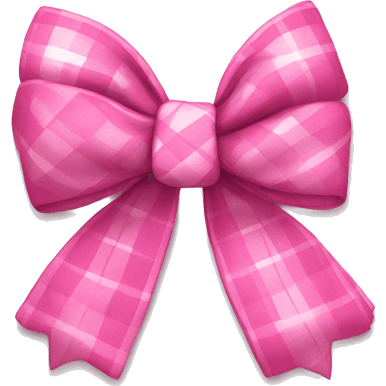 pink plaid bow  emoji