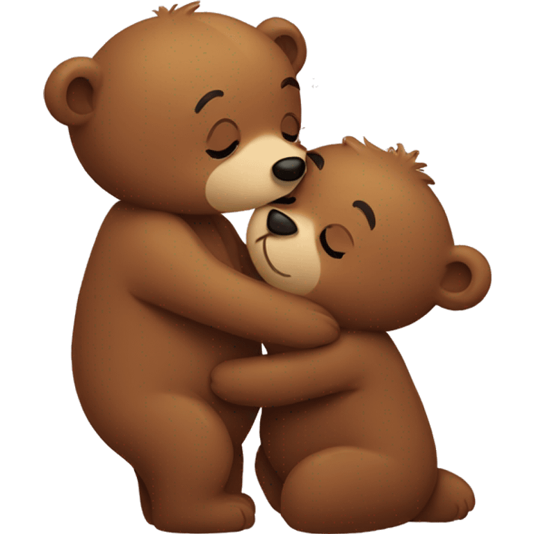 bear kissing another bear emoji