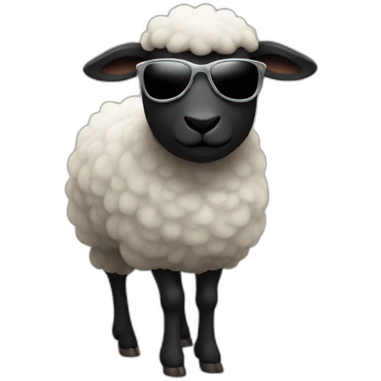 Black Sheep with sunglasses emoji